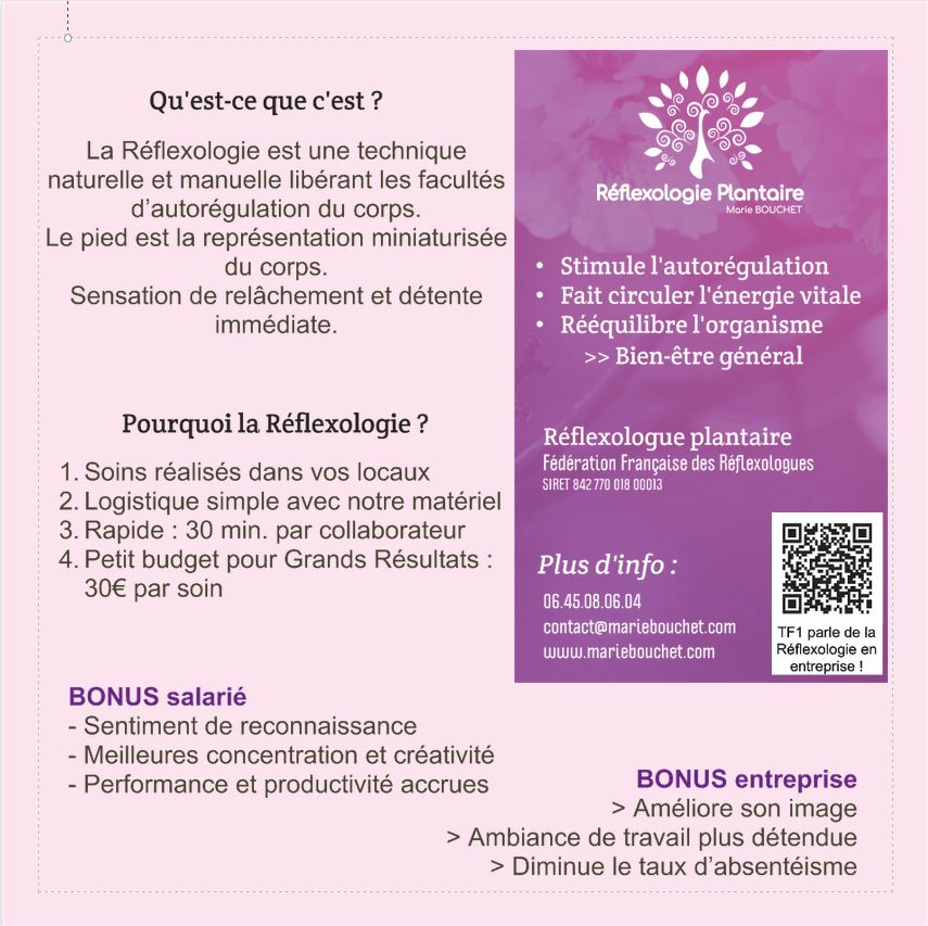 Réflexologie en entreprise en Savoie Bien Etre des salariés